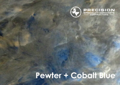 epoxy metallux flooring color sample pewter and cobalt blue