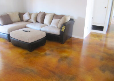 concrete stain living room
