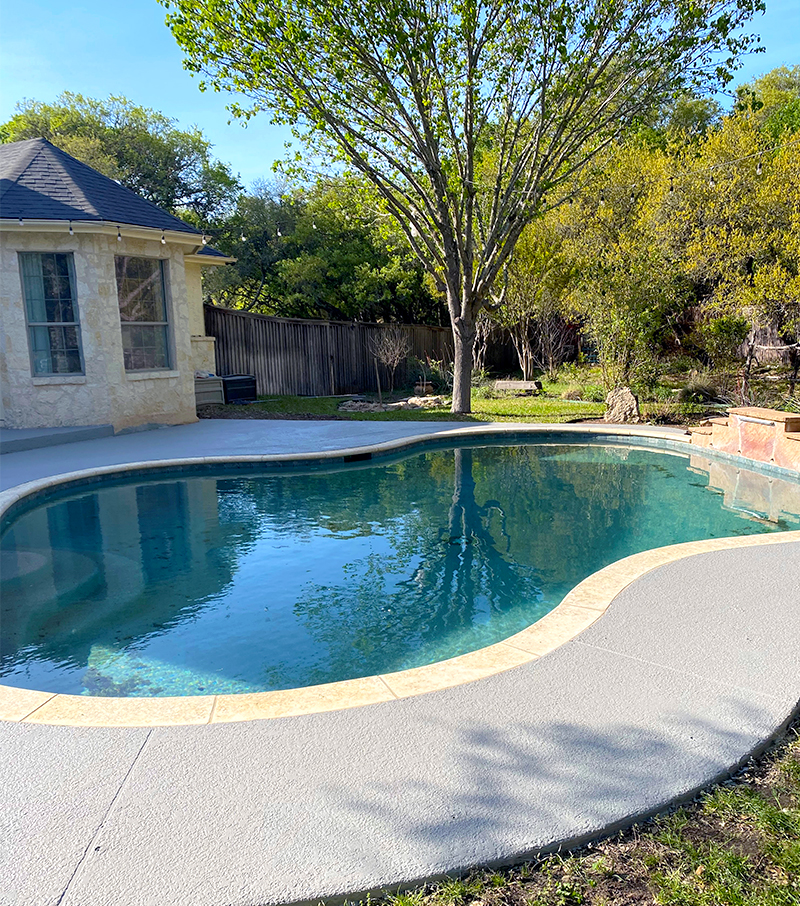san antonio pool deck resurfacing concrete overlay non-slip protective texture 